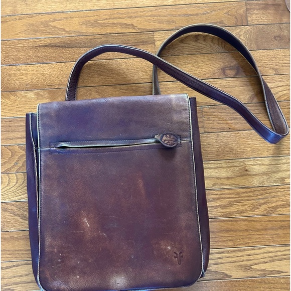 Frye Bags Frye Messenger Bag Vintage Distressed Leather Poshmark